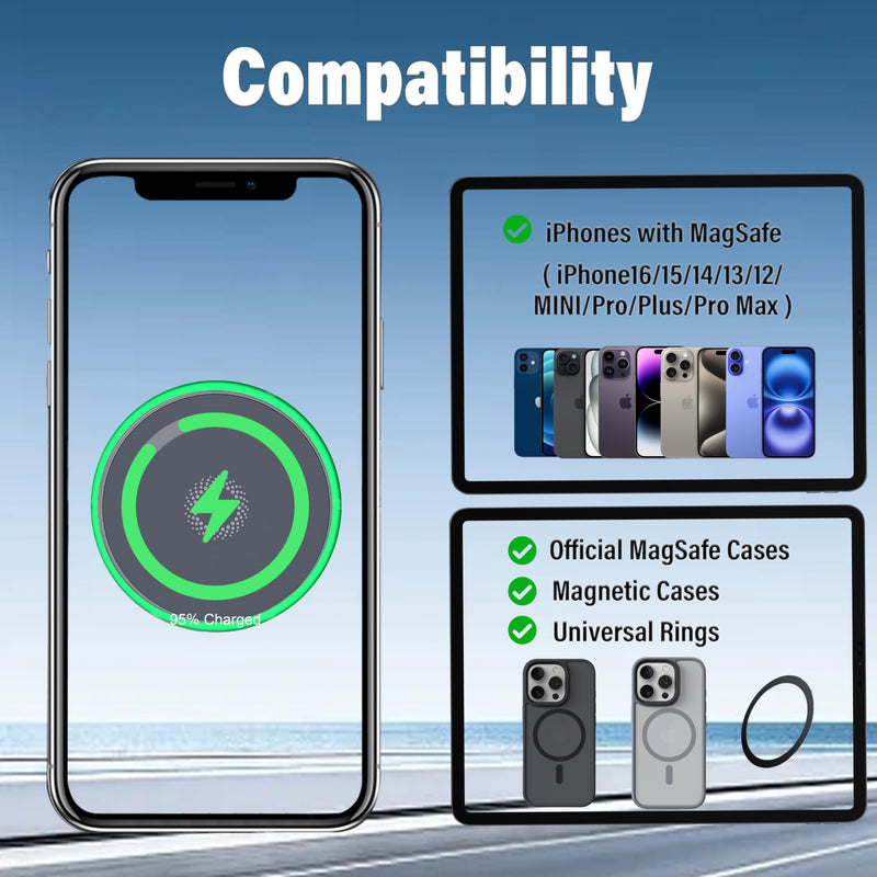 Car Phone Holder for 2020-2025 Ford Escape Accessories Apply to 8 Inch Touch Screen 15W Fast Wireless Charger Screen Fixed Clip Cell Phone Mount Hands-Free 360 Degree Rotation ﻿