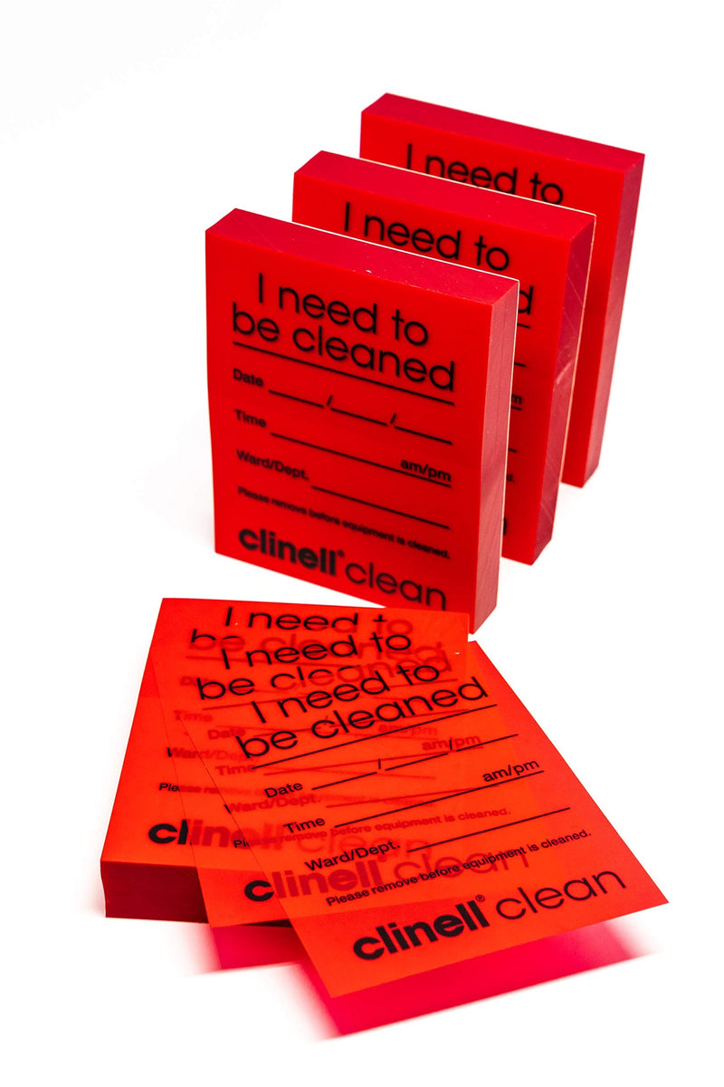 Clinell indicator sheets, red, 4 blocks of 250 each