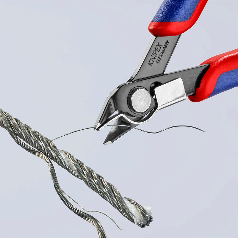 Knipex 78 91 125 Electronics Cutter "Super-Knips" 4,92" with lead catcher Multi-colour 125 mm Burnished, wire clamp, very small facet Standard packaging