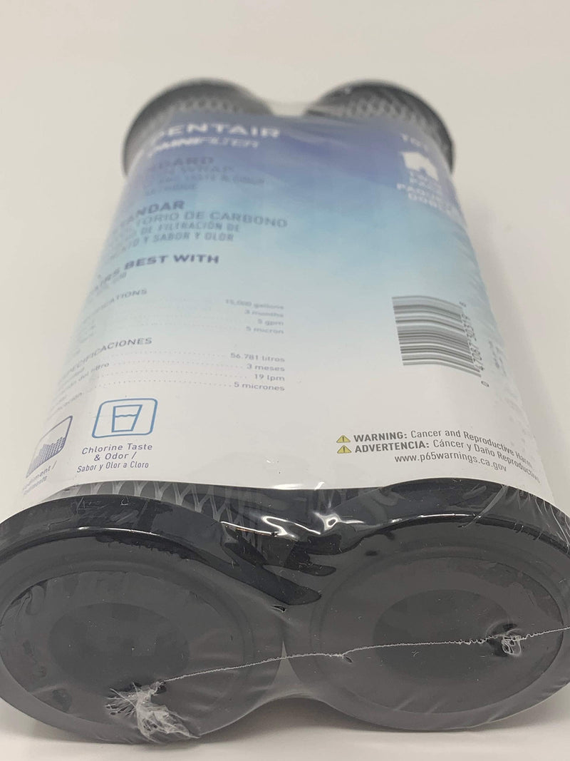 OMNIFilter 2-Pack Whole House Replacement Under Sink Water Filter Carbon Wrapped Cartridge (TO1-DS12-05) Reduces Chlorine Taste Odor Sediment