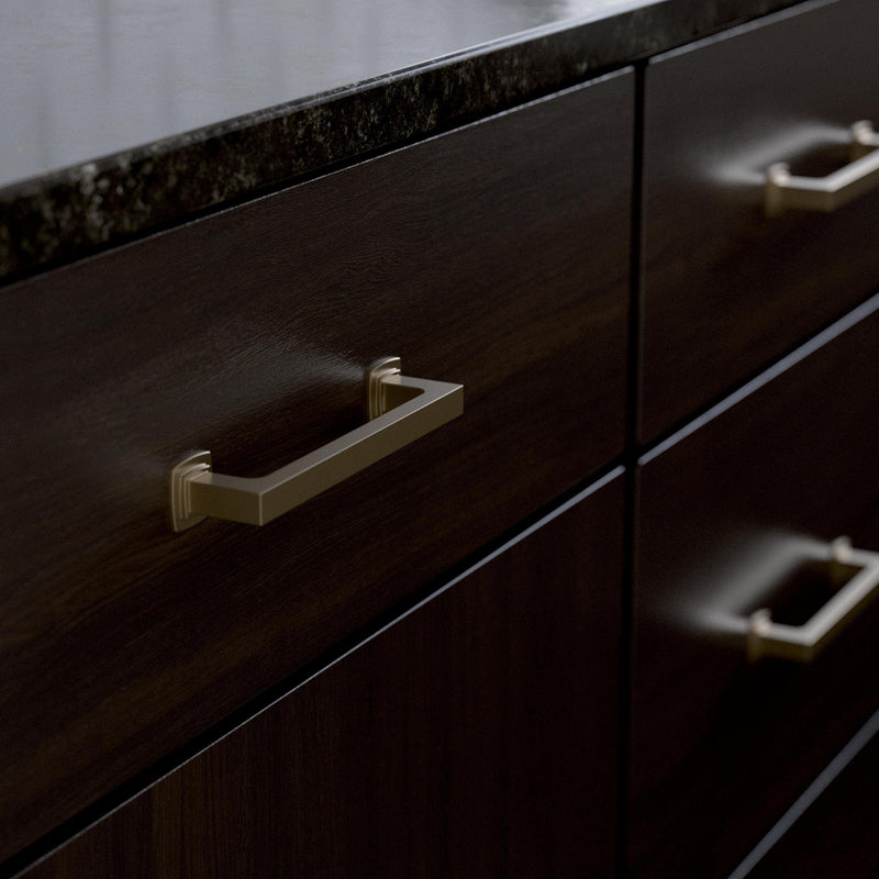 Franklin Brass (5-Pack) – Champagne Bronze Cabinet Handles, 5-1/16 Inch Hole Center, Pulls for Drawers, Kitchen Cabinet Door, Dressers | Parow 5-1/16" (128mm)