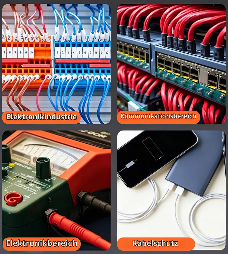 915-Piece Heat Shrink Tube Set 2:1 Heat Shrink Tubing Waterproof Coloured | Heat Shrink Tubing Total 41.5m 12 Sizes Ideal for Electrical Insulation Cable Repairs and Wire Connections Mixed colours 915-Stück