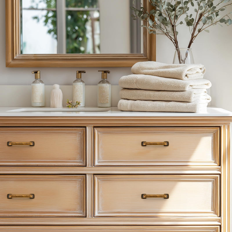 10 Pack Cabinet Handles Arch Cabinet Pulls - 3 Inch Drawer Pulls Antique Brass Kitchen Handles Curved Dresser Hardware Solid Kitchen Closet Hardware 3" Hole Center 10