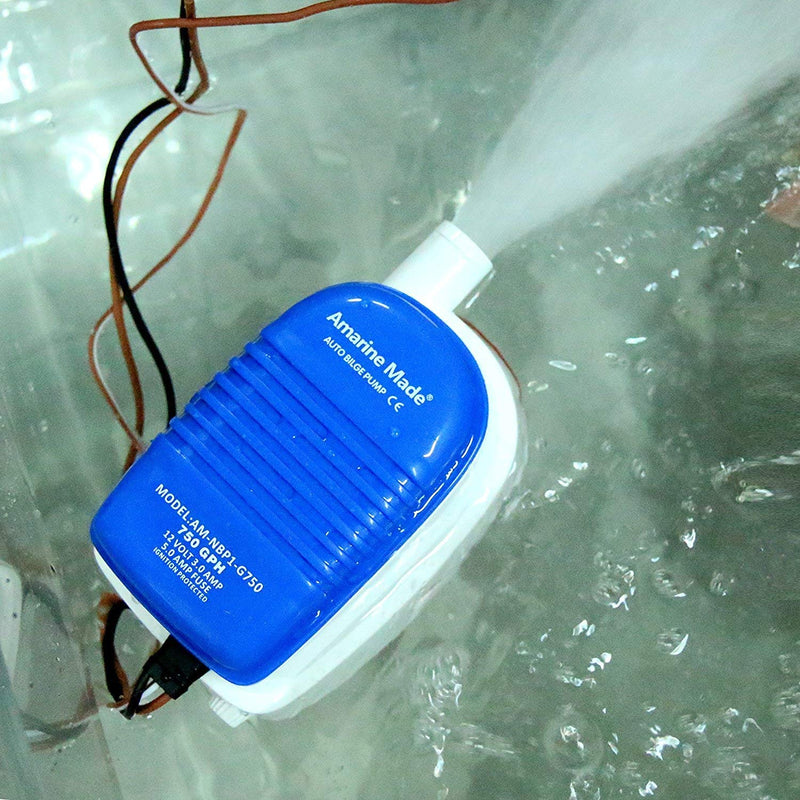 Amarine Made Automatic Submersible Boat Bilge Water Pump 12v 750gph Auto with Float Switch (750gph Auto pump)