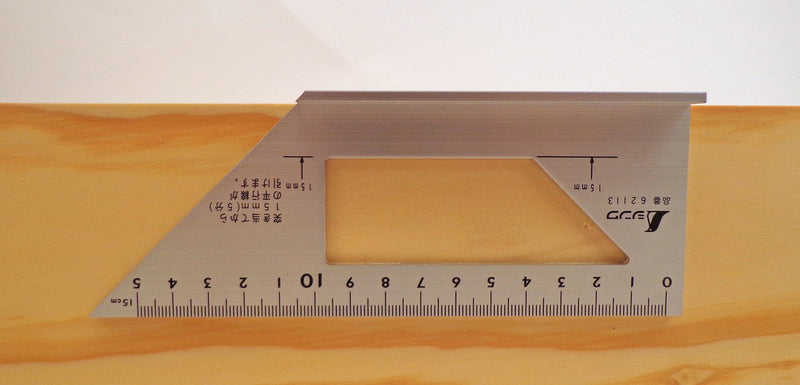 Shinwa Japanese Aluminum Saddle Layout Square w/ 45 degree and 90 degree Sides