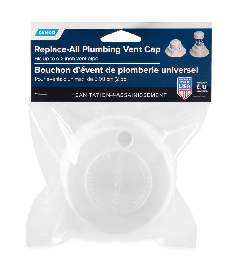 Camco 40034 Replacement Plumbing Vent Cap (Polar White)