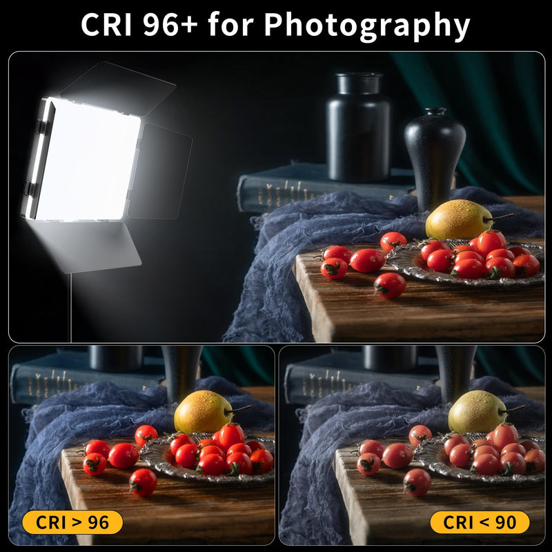 PIXEL Photography Light Camera Video Lighting 20W Bi-Color Dimmable 2500-6500K Led Camera Studio Streaming Lights Photo Video Shooting (Battery Not Included) Black