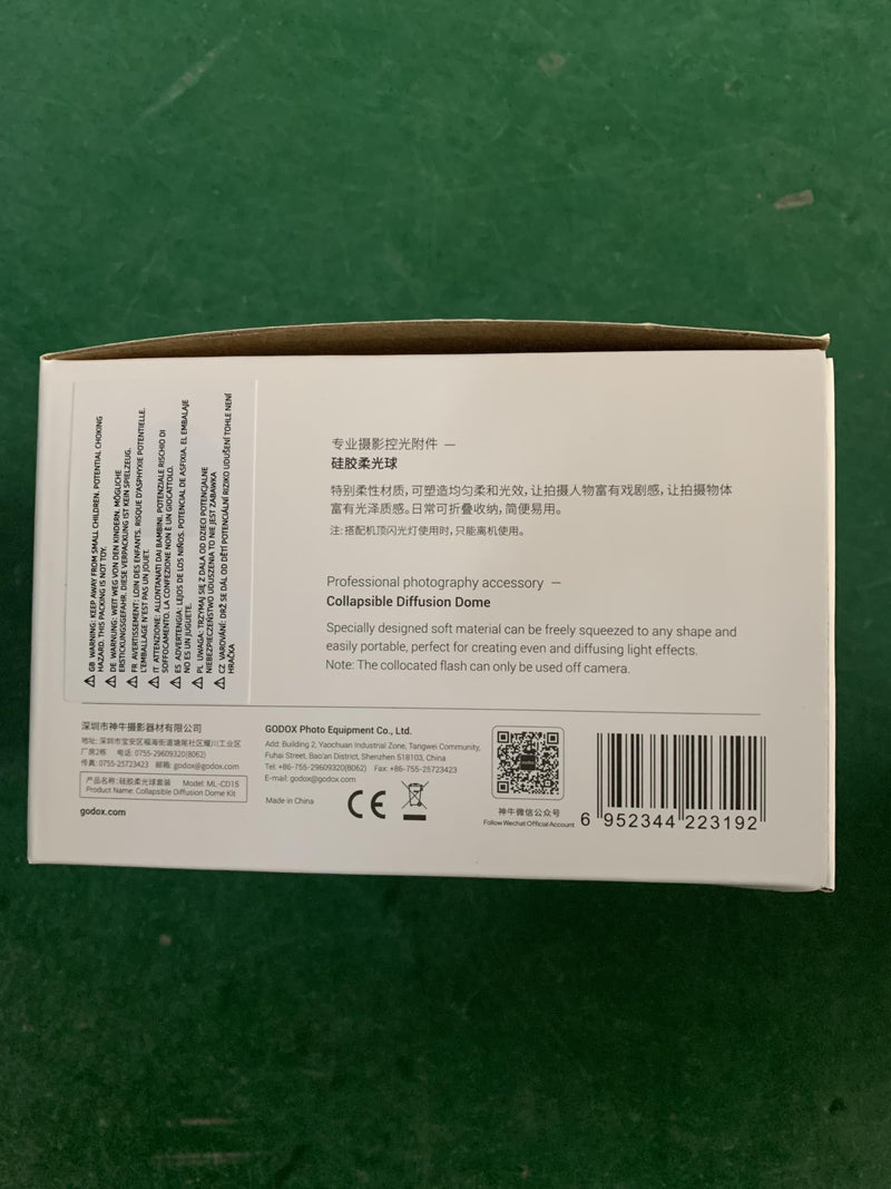Godox ML-CD15 Diffusion Dome for Godox V1 V1Pro AD100PRO AD200PRO V860III V860II V850II TT685II TT685 TT600 TT560II TT520II TT660S AD200 ML30 ML30Bi ML60 ML60Bi AD300PRO AD400PRO