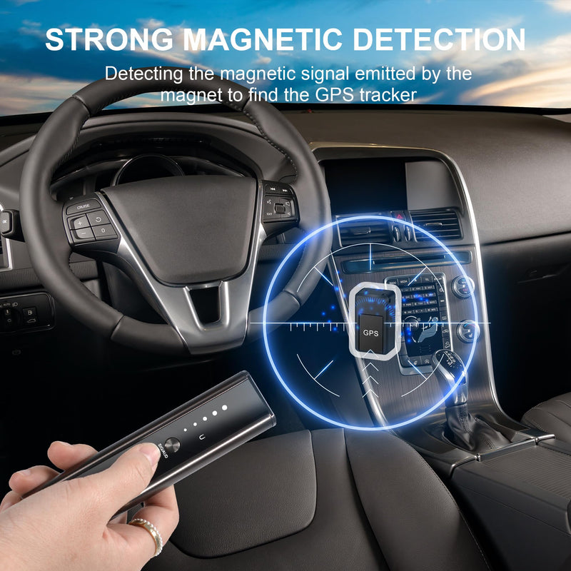 2025 Version Camera Finder Detector-KT-02 Hidden Device Detector with Vibration Sound Alarm & Flashlight, Detecting Spy Camera/GPS Tracker/Bug, Hidden Camera Detectors for Travel, Hotel, Car Light Gold and Black