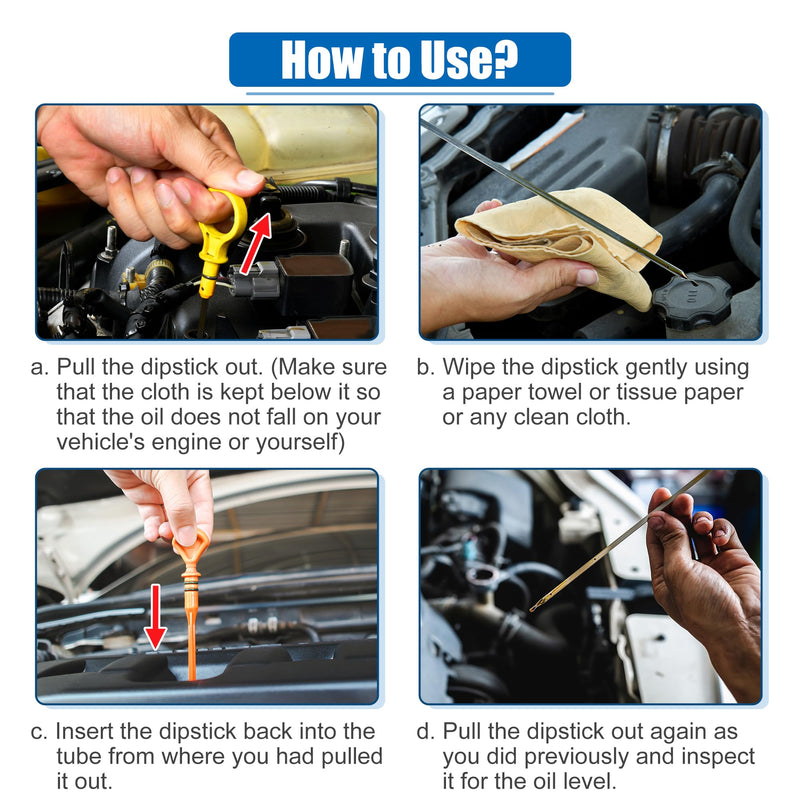 uxcell Engine Oil Level Indicator Dipstick for Ford Fusion 2010-2012 for Ford Escape 2010-2012 for Ford Fusion 2006-2007 No.6E5Z6750AC