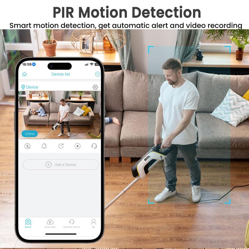 Hidden Camera, 4K QHD Spy Camera, WiFi Mini Camera, Small Camera, 100 Days Standby Time, Real-time Record, AI Motion Detection Camera, Cloud & SD Storage, Auto Night Vision Cameras for Home Security