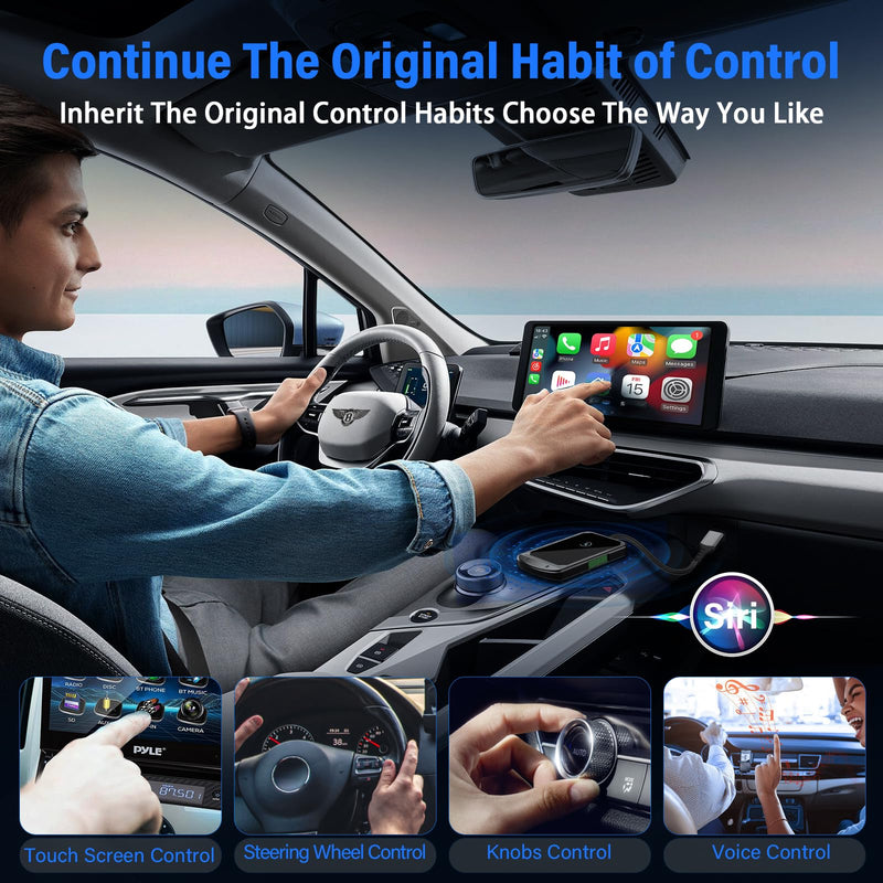 Wireless CarPlay Adapter for Apple iPhone - Plug & Play, Stable & Fast Connection, Compatible iPhone iOS 10+, Convert Original Wired to Wireless CarPlay Only for Car Since 2016