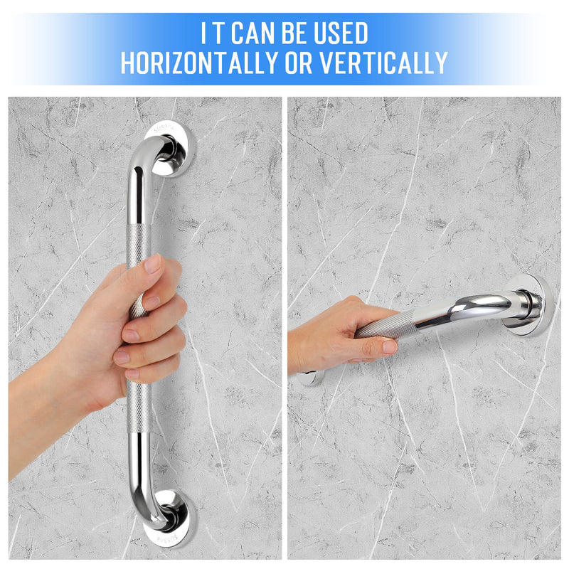 2 PCS Shower Grab Bars for Seniors, 24 Inch Anti Slip Shower Handle, Stainless Steel Bathroom Balance Bar, Safety Hand Rail Support, Assist Bath Handrails for Handicap, Elderly, Pregnant 2 PCS-24IN