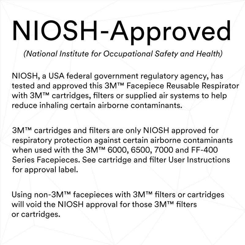 3M P100 Hard Case Particulate Respirator 62093, Reusable Respirator, P100, 1-Facepiece and 1-pair of Replaceable NIOSH-Approved 7093 Filters, Medium, 1 Kit, 1 per pack