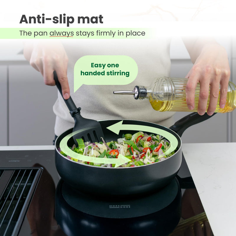 MoreCore Induction Hob Protector | Induction Hob Cover | Induction Hob | Induction Hob Mat | Hob Cover | Induction Hob Cover | Hob Cover | Hob Covers | 5 Pieces 5-Pack: Mixed (3x Medium 1x Large 1x Rectangle)