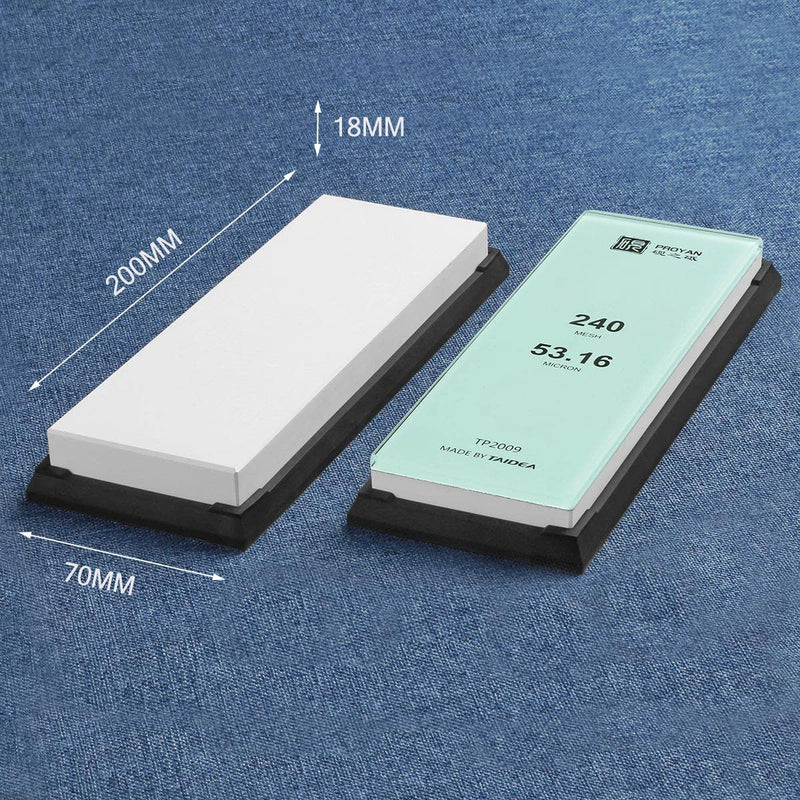 Premium Glass Sharpening Stone, Professional Whetstone, Glass Stone 15,000 Grit, SET-E