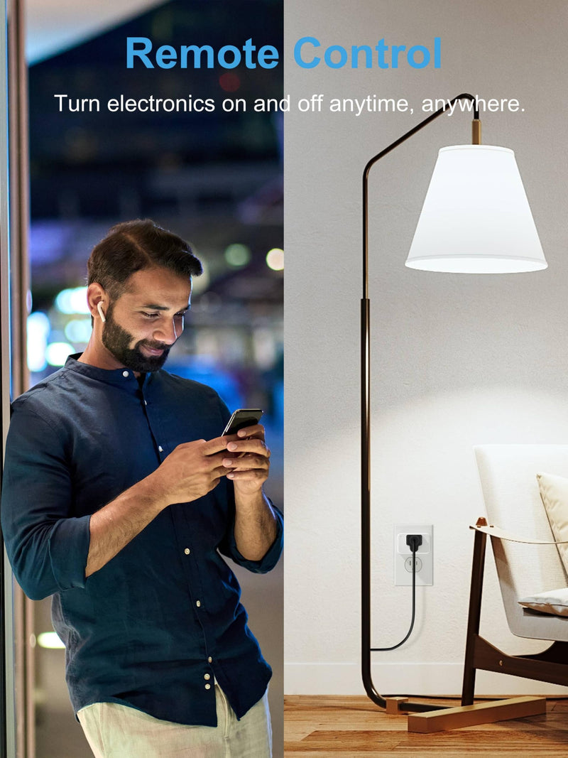 EIGHTREE Zigbee Smart Plug 15A, Energy Monitoring, 𝗭𝗶𝗴𝗯𝗲𝗲 𝗛𝘂𝗯 Required, ETL Certified, Smart Plugs that Compatible with Alexa & Home Assistant & SmartThings, 4 Packs 4 Pack