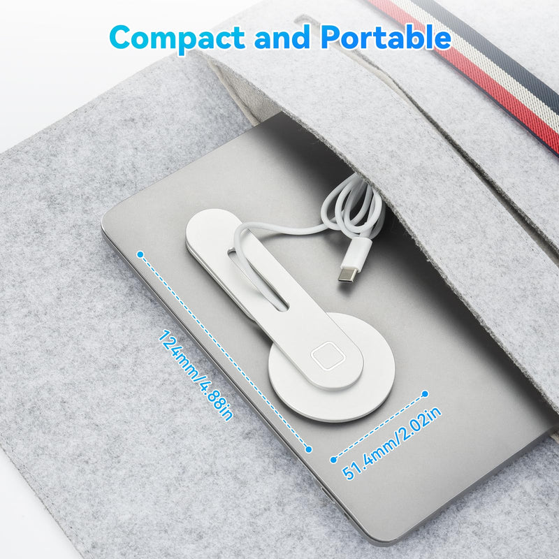 aceyoon Laptop Phone Mount, Fast Wireless Charger Magnetic Phone Holder for Laptop, 180°Adjustable Phone Stand for iPhone 16/15/14/13/12 MagSafe and All Phones, MacBook, PC Monitor
