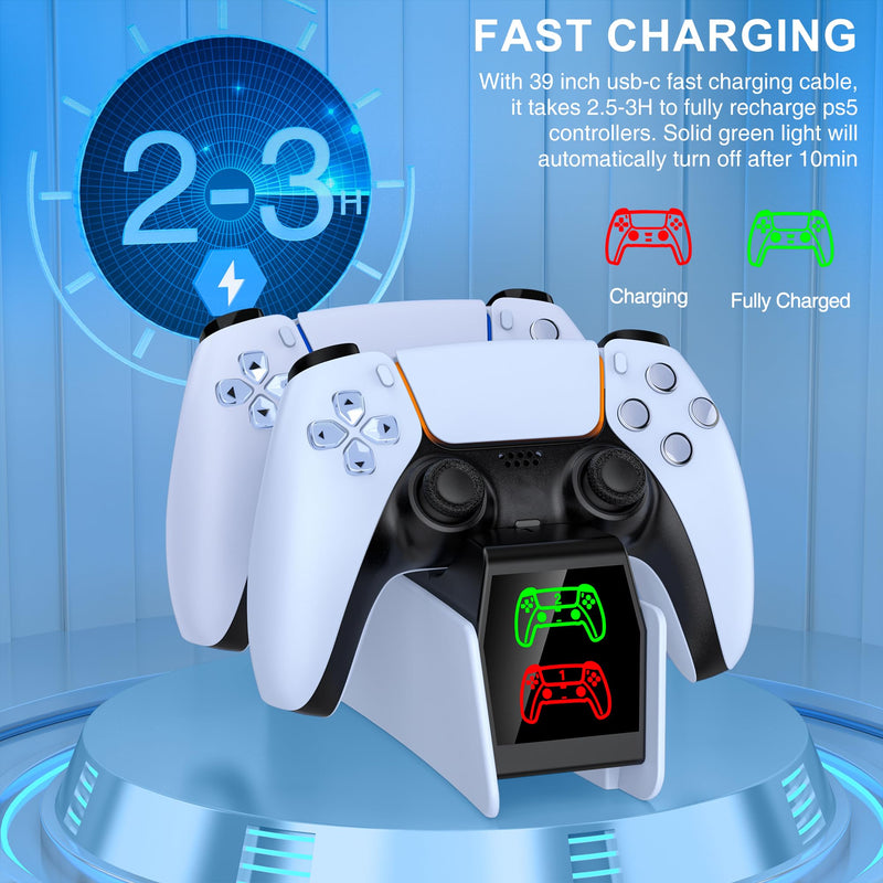 ps5 controller charger station PS5 Accessories Kits, charging station for PlayStation 5/Elite controller, Docking Station Replacement for DualSense Charging Station with USB C Cable