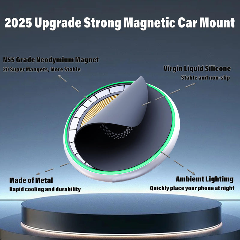Car Phone Holder for Toyota RAV4 2019-2025 Accessories Apply to 7/8 Inch Touch Screen15W Fast Wireless Charger Screen Fixed Clip Cell Phone Mount Hands-Free 360 Degree Rotation