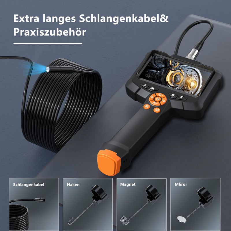 Daxiongmao Boroscope, Endoscope Camera with Light, IP67 Waterproof Endoscope, 1080P HD Inspection Camera, Boroscope Camera with Light, 16.5ft Flexible Endoscope Camera, Gadgets for Men (4.3") 01-16.5FT