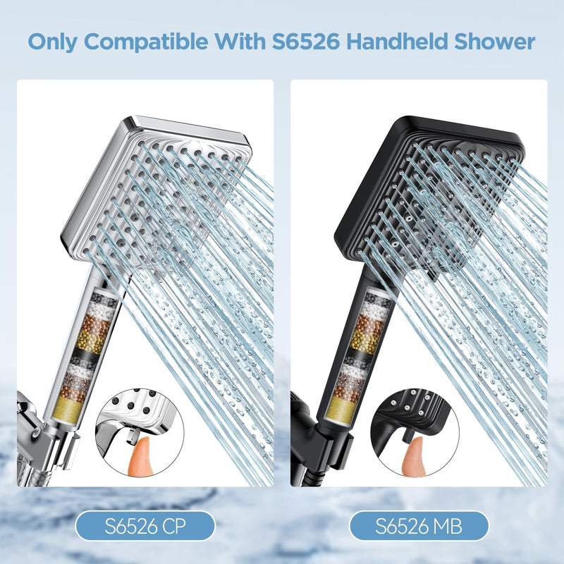 MakeFit Shower Head Filter Replacement Cartridge for MakeFit Filtered Shower Head with Handheld-S6526/S7727 (2-PACK) 2 Pack