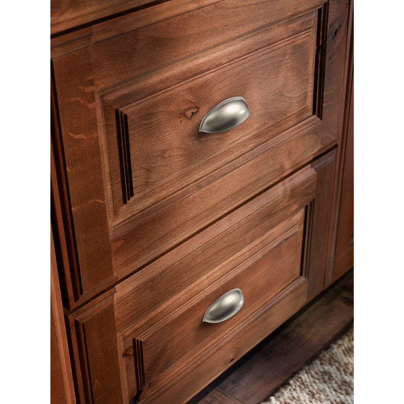 Franklin Brass 10 Pack Brushed Nickel Cabinet Handles 3 inch (76mm) Kitchen Cabinet Handles and Drawer Pulls for Cupboards and Dressers | Cup Pull Satin Nickel
