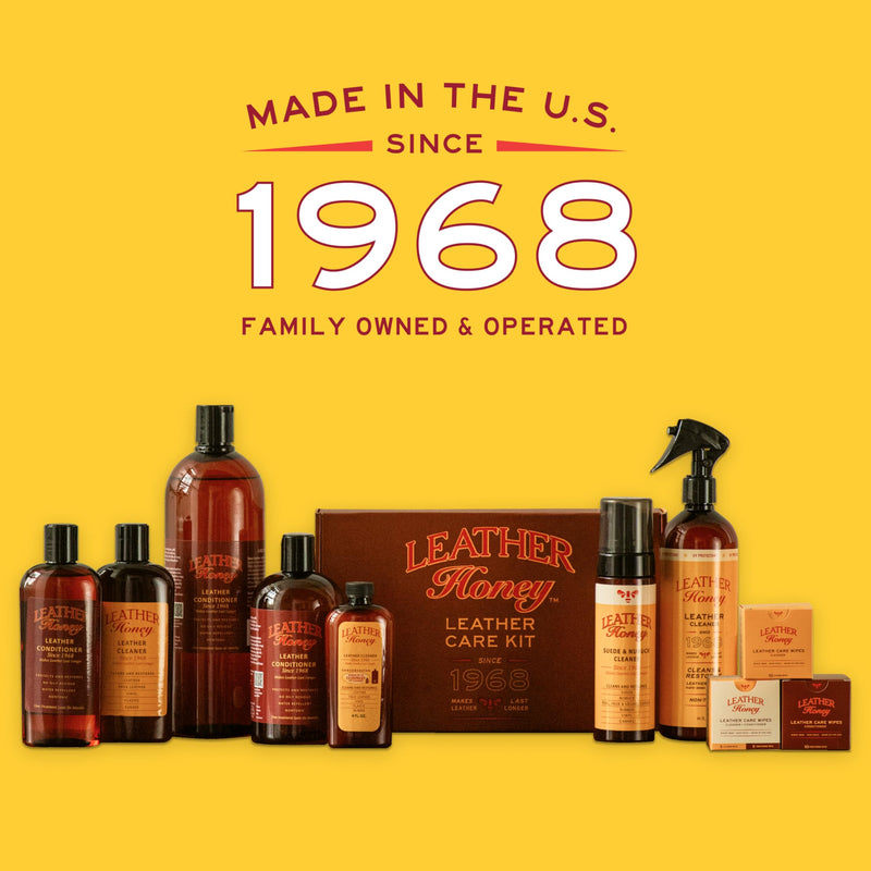 Leather Honey Leather Care Wipe Kit: Clean & Restore On-The-Go. Use for Leather Couches, Car Seats, Purses, Shoes & Bags. Safe for Any Color. Non-Toxic & Ready-to-Use. 5 Cleaner & 5 Conditioner Wipes Combo