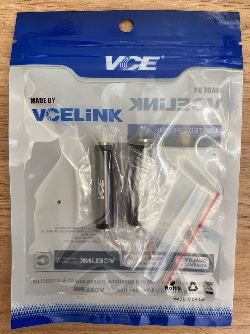 VCE 3.5mm Female to Female Adapter, Gold Plated 1/8 Inch Female to Female Aux Adapter for 3.5mm Audio Cable Extension, 2 Pack, Metal Shielded Housing