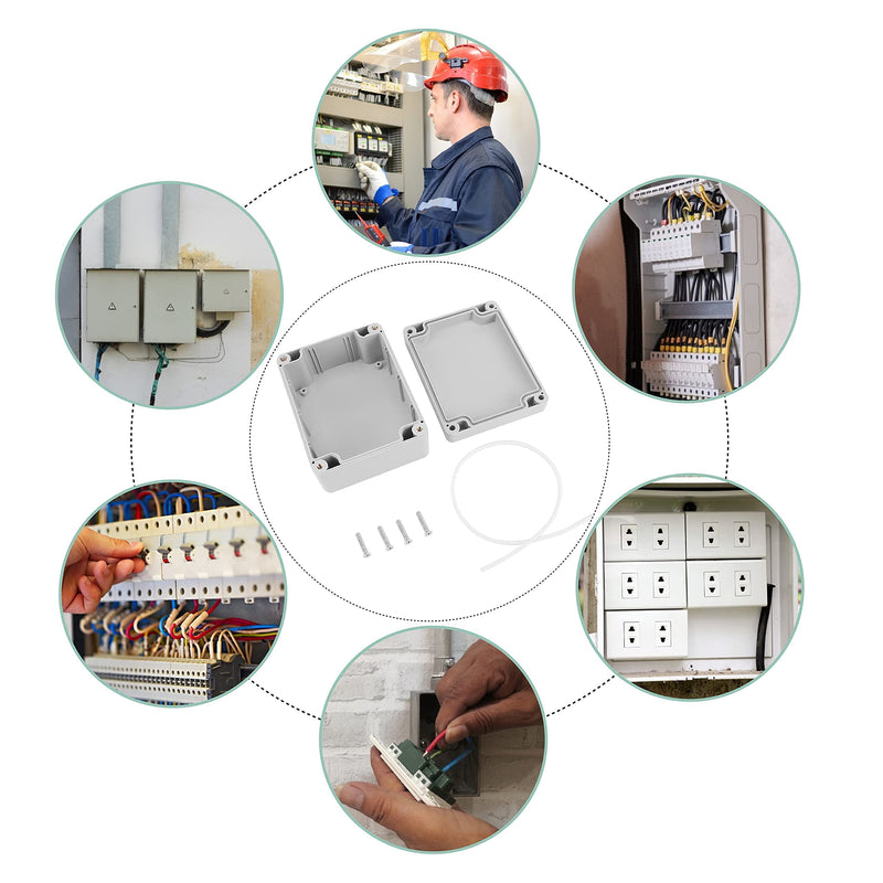 Junction box, 15 size selection, junction box, waterproof IP65 junction box, surface-mounted junction box, ABS electrical junction boxes, DIY plastic case, distribution box (11.5 x 9 x 5.5 cm), 115 x 90 x 55 mm