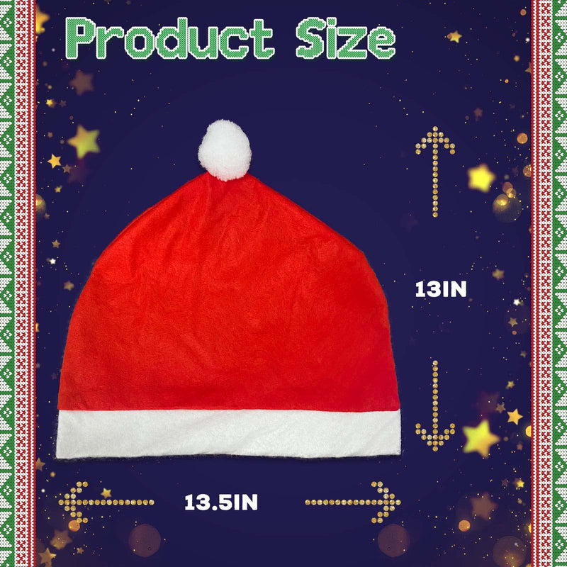 YIXIN 4-Piece Santa Claus hat car seat headrest Cover Cute car Decoration Interior Accessories-car Christmas Decorations-Functional car Decoration, Suitable for Most car headrests (Red-4pcs)