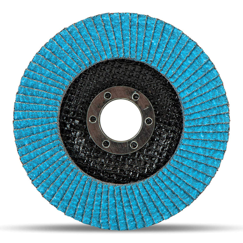 Premium flap disc Z-Coat │ 10 pieces │ Ø 125 mm │ grain 120 │ for metal, steel & wood │ zirconium corundum coated │ flap discs │ grinding discs │ flap discs