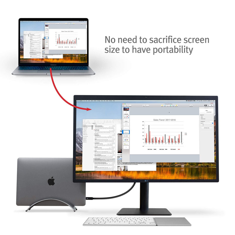 Twelve South BookArc for MacBook | Space-Saving Vertical Desktop Stand for Apple notebooks (Space Grey)*Not Compatible with M1, See Insert Option to Update/Upgrade* Space Grey