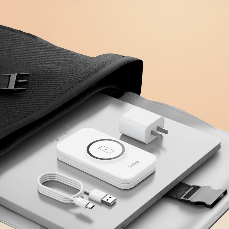 2025 Latest Magnetic Wireless Charger for iPhone: 3 in 1 Travel Charging Station for Apple Devices for iPhone 16 15 14 13 12 Pro Max Plus-Foldable Charging Pad for Apple Watch Series & Airpods 3 2 Pro white