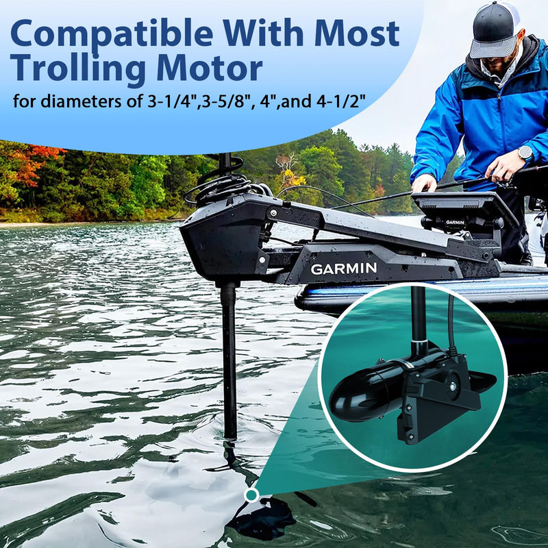0 Degree Mount Trolling Motor Transducer Mount for Livescope Plus LVS34,for trolling motor diameters of 2"-4.5"
