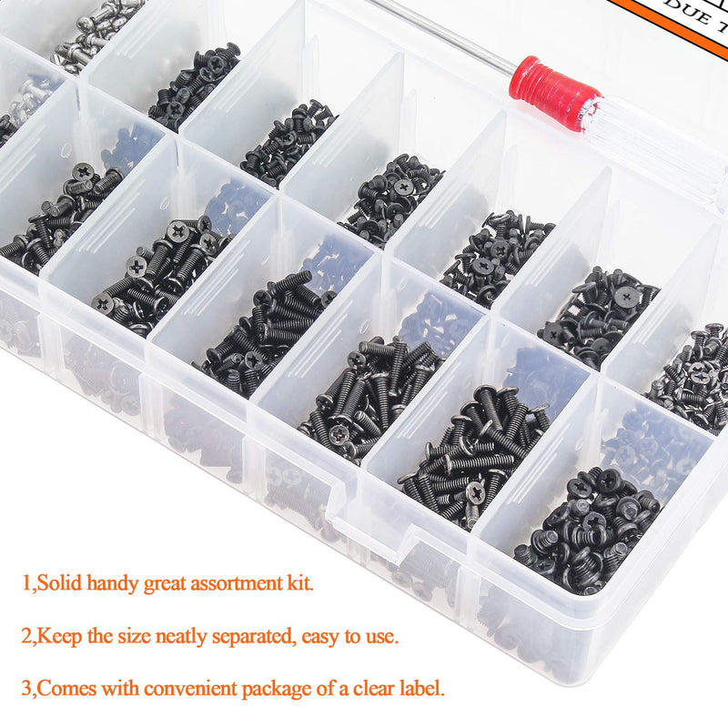 800 Pieces Laptop Notebook Computer Screw Replacement Repair Kit, Electronic Repair Screws for SSD, Laptop Notebook Computer