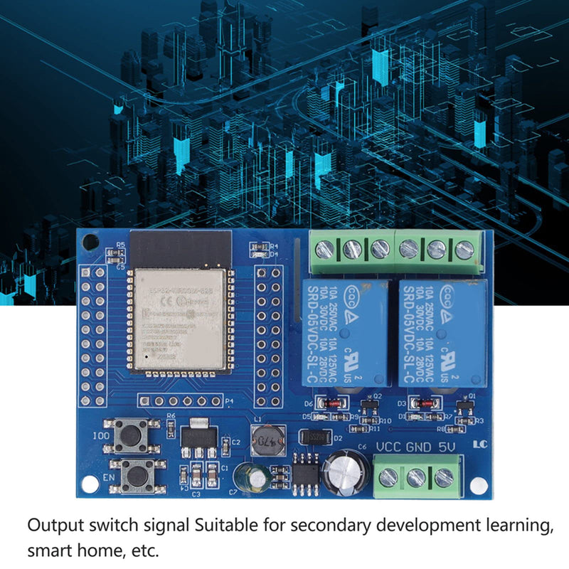 ESP32 2 Channel 5V Relay Module 4MB Flash Large Capacity Programmable Relay Board for Secondary Development Learning