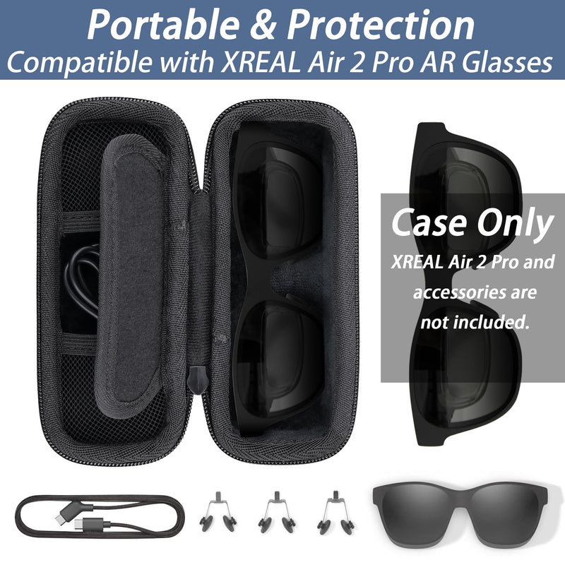 khanka Hard Travel Case Replacement for XREAL Air 2 Pro AR Glasses,Case Only.