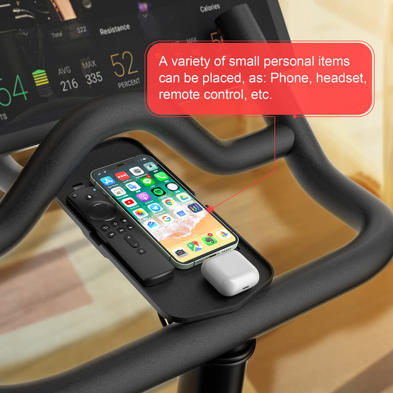 COOLWUFAN Phone Holder for Peloton Bike & Bike+ Accessories, Bike Handlebar Stable Anti-Slippery Phone Mount, Fit for Most Phone Phone Tray