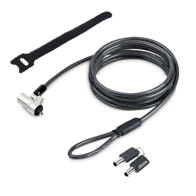 StarTech.com Laptop Cable Lock Compatible with Noble Wedge; 6.6ft (2m), Anti-Theft Keyed Lock, Security Cable for Dell XPS/Latitude/2-in-1 Notebooks, Steel Cable Lock for Laptop, TAA Nobel Wedge Unique Keyed