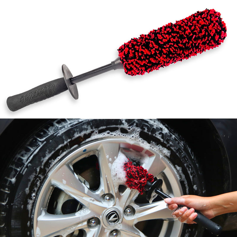 Premium Microfiber Wheel Cleaner Brush | Soft Non-Metallic Rim Cleaner Brush & Wheel Brush for Cleaning Rims & Wheels | Regular Size 1