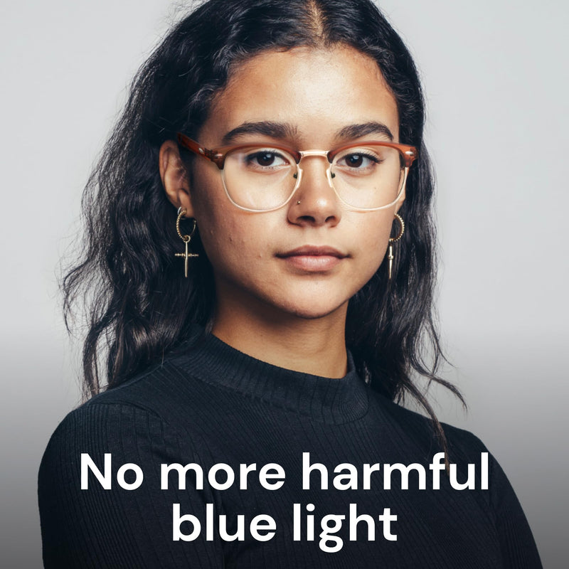 racico Computer Blue Light Blocking Glasses Blue Light Glasses Men Women, Anti Blu-Ray Clear Gaming Glasses Lenses Black and Silver Night Vision