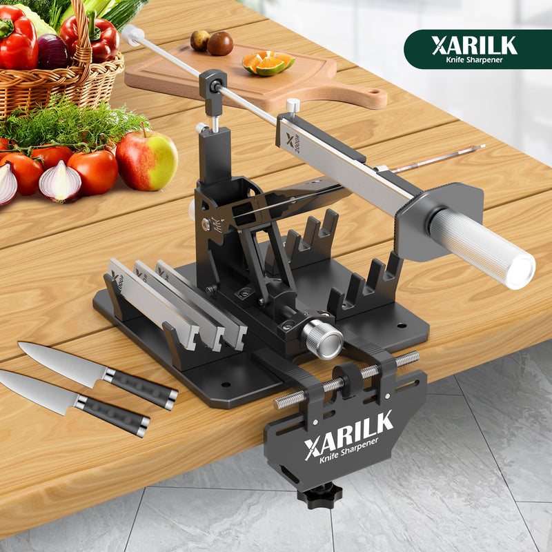 Aluminum Knife Sharpener Securing Clip, Adjustable Width 1.8-4.5", Compatible with XARILK Sharpening Systems GEN2/GEN3