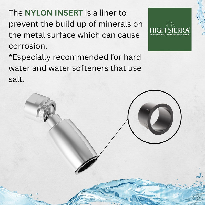High Sierra® - CLASSIC™ Solid Lead-Free Metal 1.8 GPM Award Winning. Low Flow Shower Head. Patented Nozzle Never Clogs - Oil Rubbed Bronze Finish