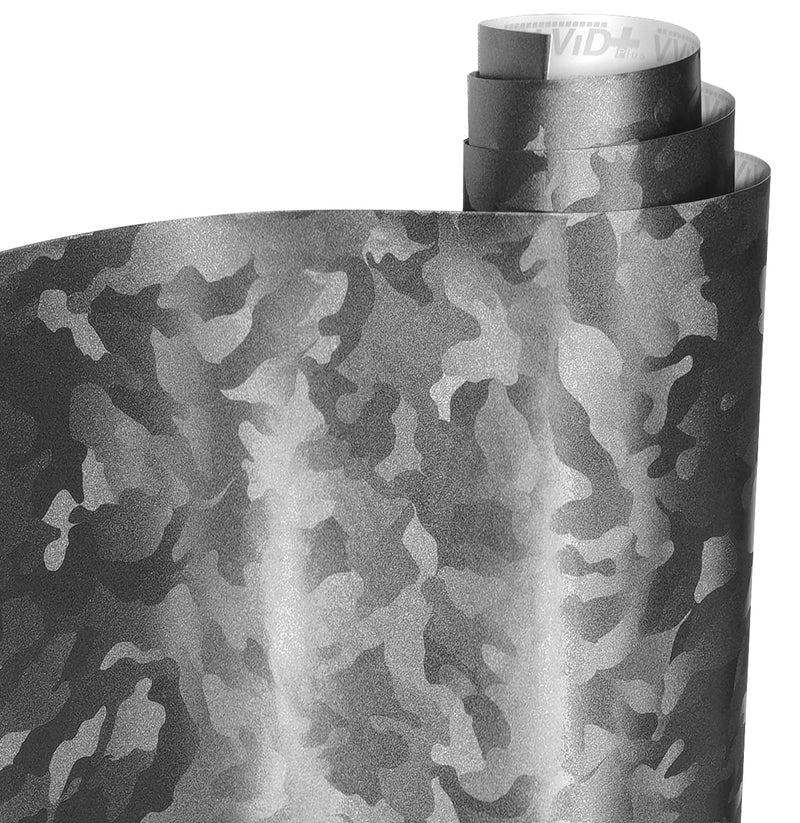 VViViD+ Stealth Medium Pattern Camouflage Vinyl Wrap Roll (1ft x 5ft, Ghost Metal) 1ft x 5ft