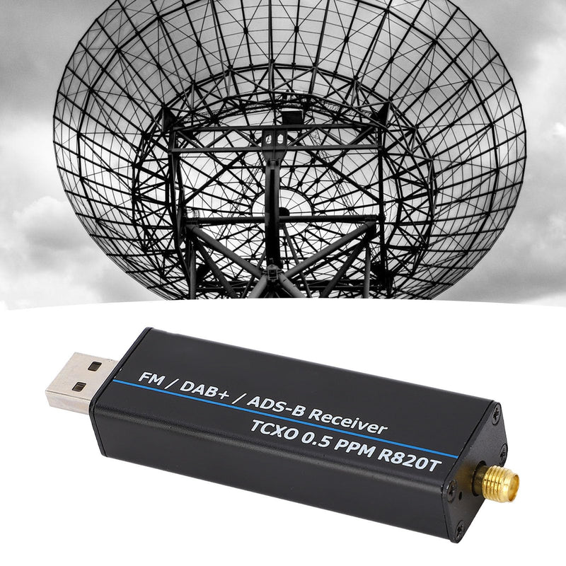 RTL SDR Receiver Full Band Aluminum Enclosure and 2 Antennas Receiver Radio Receiver Software Defined Radio (100kHz-1.7GHz)
