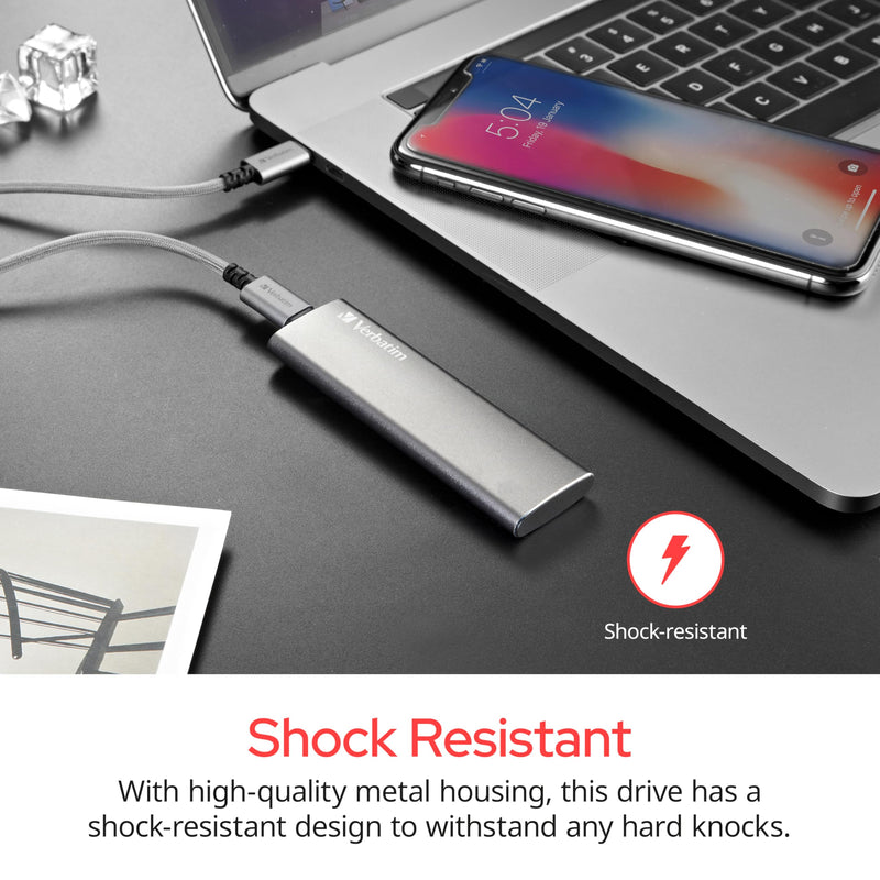 Verbatim 1TB Vx500 Portable SSD External Hard Drive USB 3.1 Gen 2 – Space Gray