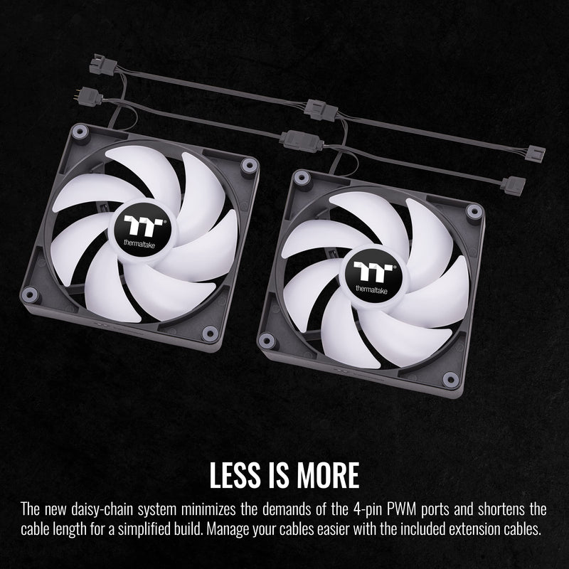 Thermaltake CT120 ARGB Sync PC Cooling Fan (2-Fan Pack), 5V Motherboard Sync, 16.8 Million Colors 9 Addressable LEDs, 120 mm Hydraulic Bearing Case/Radiator Fan, CL-F149-PL12SW-A Black 120mm