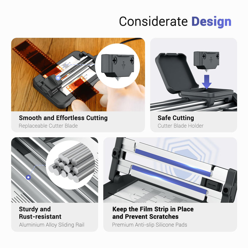 Kiorafoto Scanner: Film Scanner Set with Negative Film Cutter