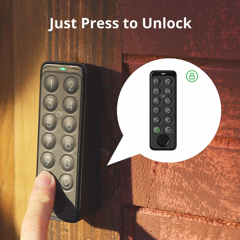SwitchBot Smart Keypad Touch for SwitchBot Lock, Fingerprint Keyless Home Entry, IP65 Waterproof, Supports Virtual Passwords for Home Security Fingerprint Keypad Touch